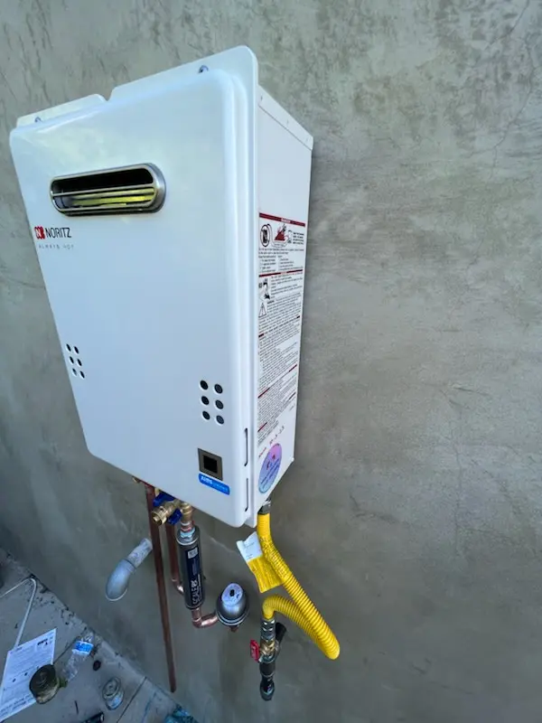 Tankless water heater installation for Sunny Acres homes